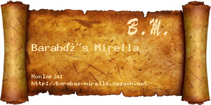 Barabás Mirella névjegykártya